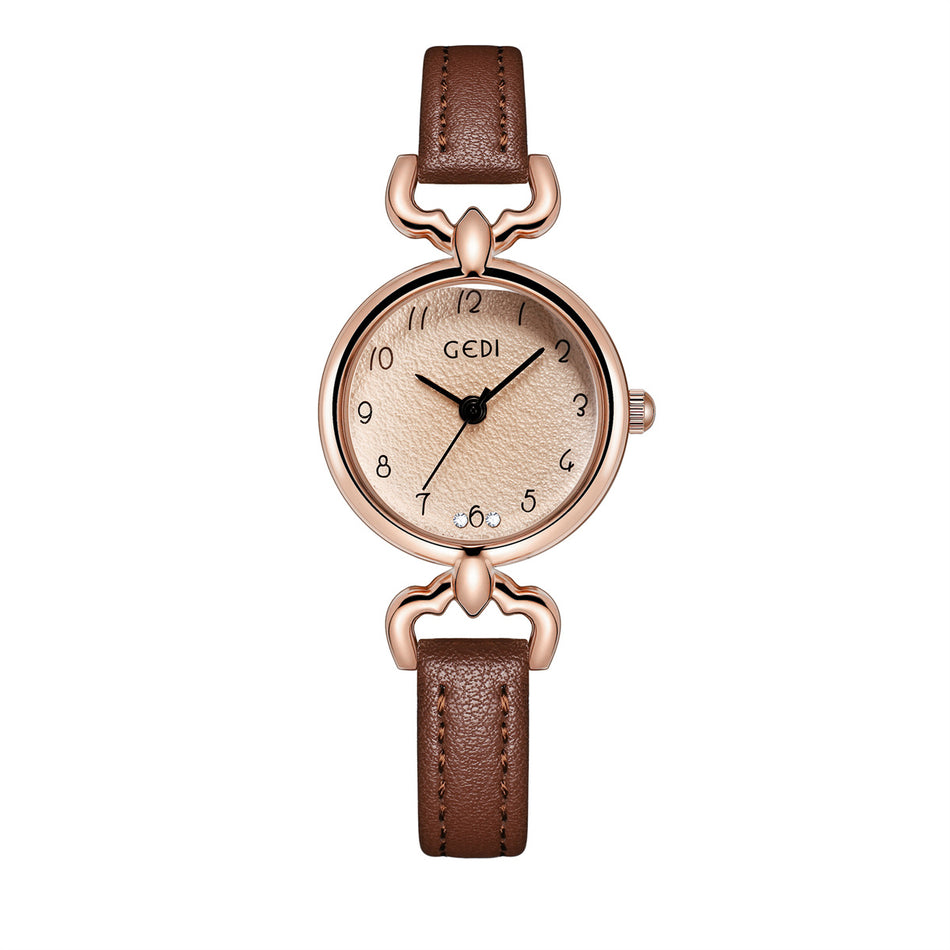 Goldie Women's Premium Korean-Style Fire Pattern Small Dial Watch