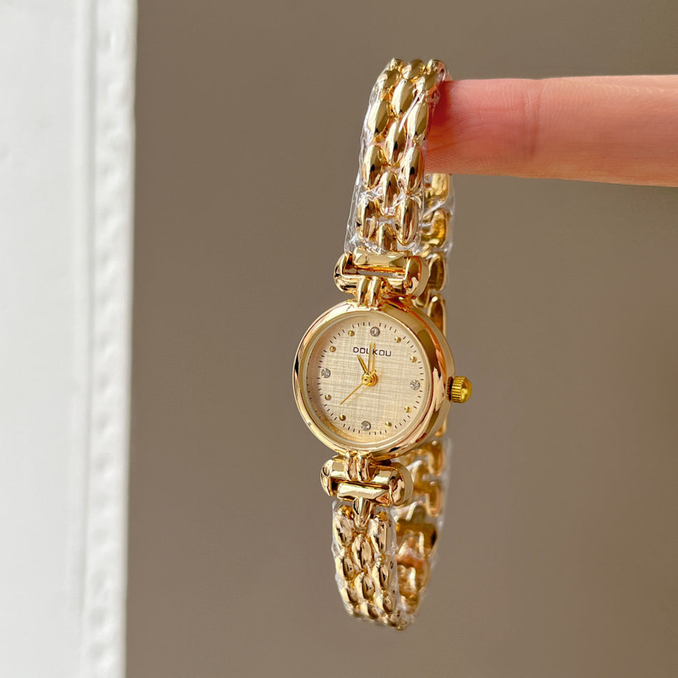 Women's Premium Retro Small Chain Gold and Silver Temperament Watch