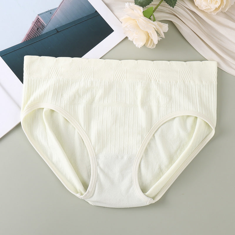 PACK OF 5-Women’s Pure Cotton Antibacterial Mid-Waist Breathable Briefs Plus Size Underwear