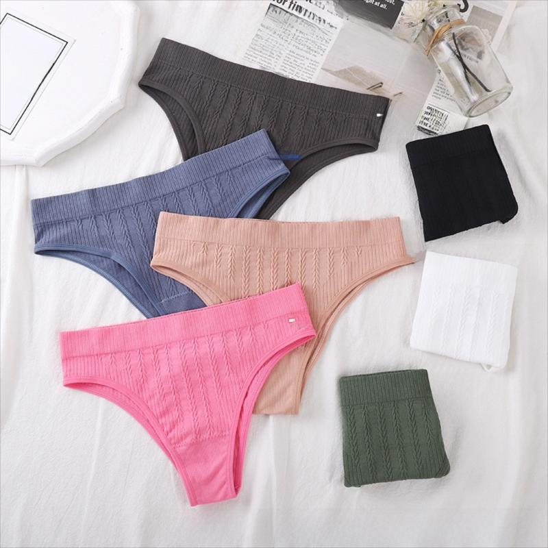 PACK OF 7-Women’s Seamless Mid-Waist Tummy Control Sports Briefs Breathable Fitness Underwear