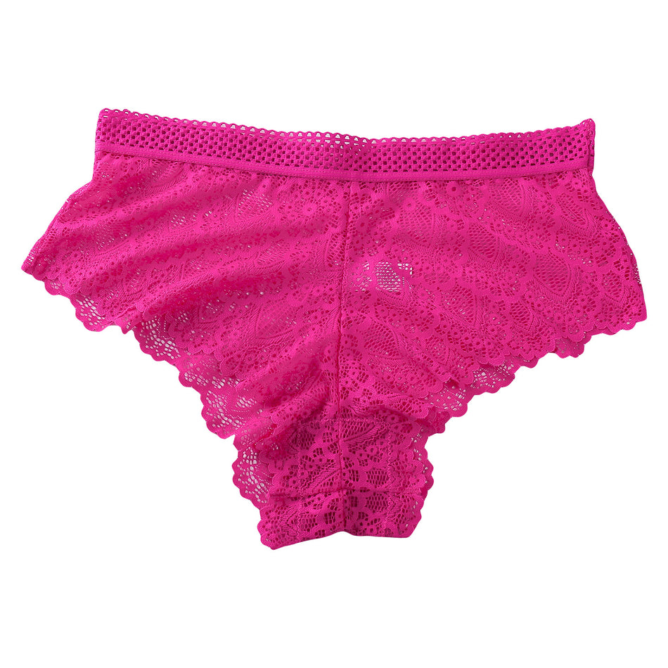 PACK OF 6-Women’s Sheer Lace Hollow-Out Underwear Sexy Lightweight Breathable Panties