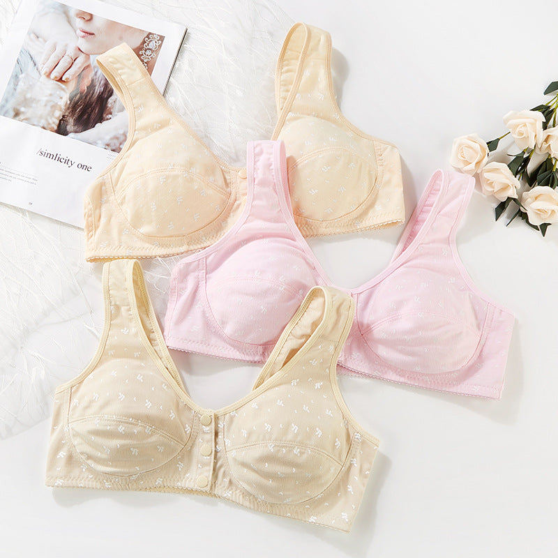 Plus Size Front-Closure Wireless Vest Bra for Everyday Comfort