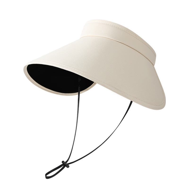 Summer Premium Black Rubber Lining Anti-UV Foldable Unisex Empty Top Hat