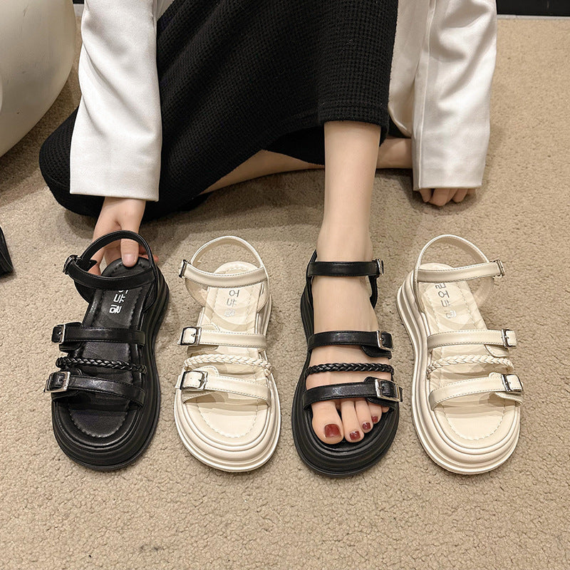 Women’s Roman Sandals Plus Size Thick Sole Summer Beach Sports Shoes