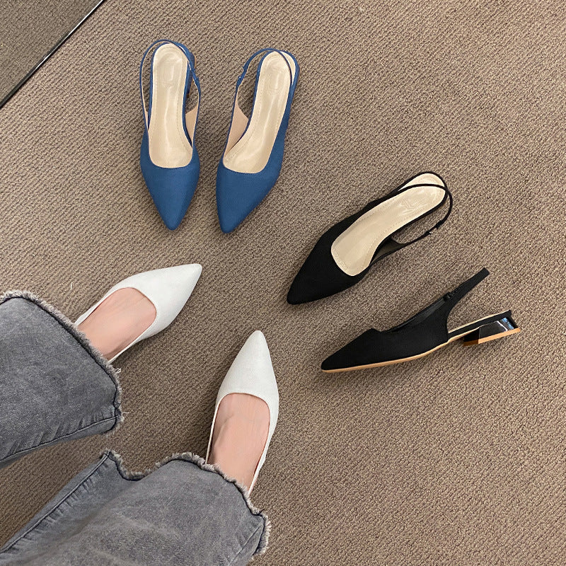 French Style Thick Sole Sandals Women Wide Fit Summer Flats