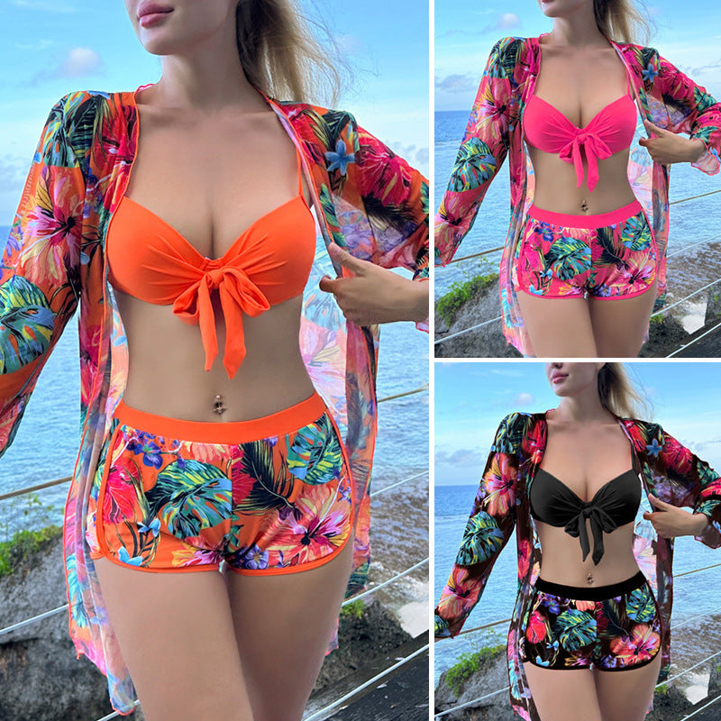 Women's Sexy Three-Piece Bikini Swimsuit Beach Set