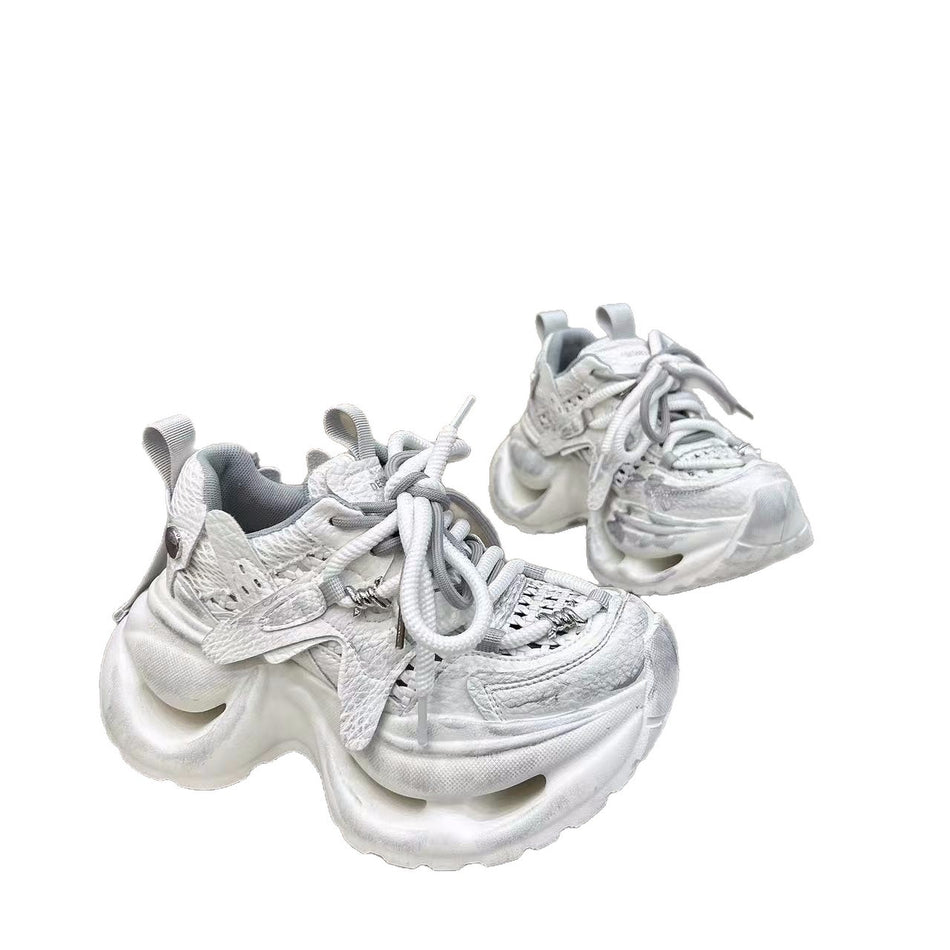 Women's Breathable Mesh Platform Dad Sneakers Casual Style