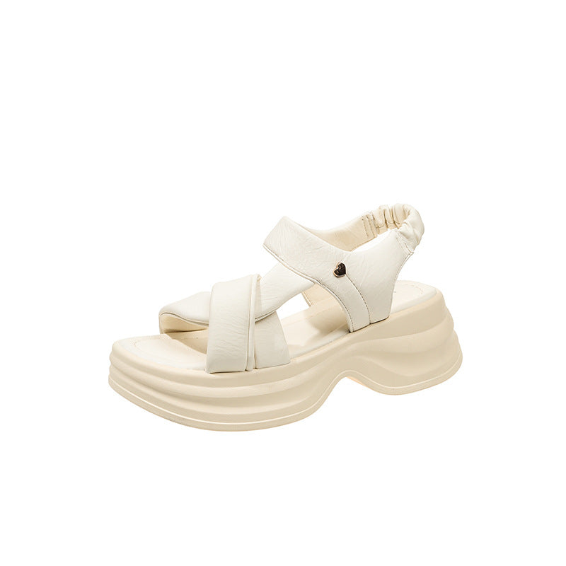 Women's Cross-Strap Platform Sandals Open-Toe Summer Shoes