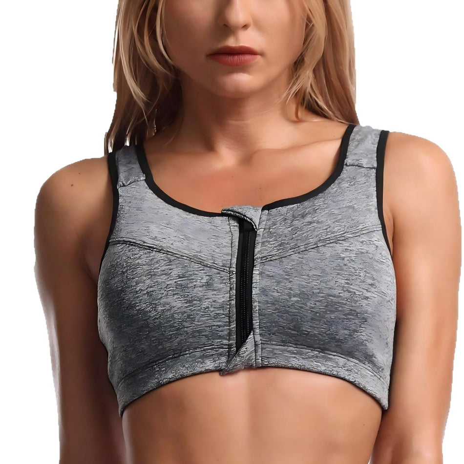 Adjustable High Support Sports Bra for Running and Fitness