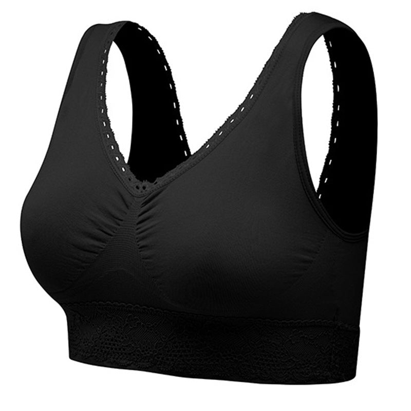 U-Back Lace Seamless Wireless Sports Bra Beauty Back
