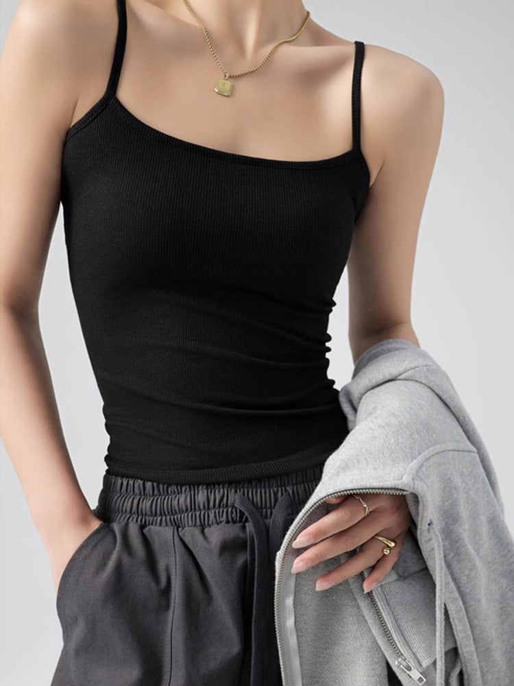Women's Ice Silk Blend Sleeveless Camisole Tank Top