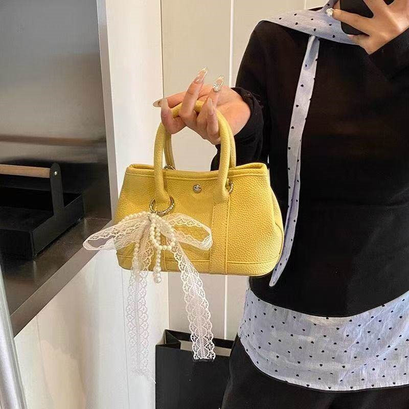 Women's Lychee Texture Shoulder and Crossbody Handbag
