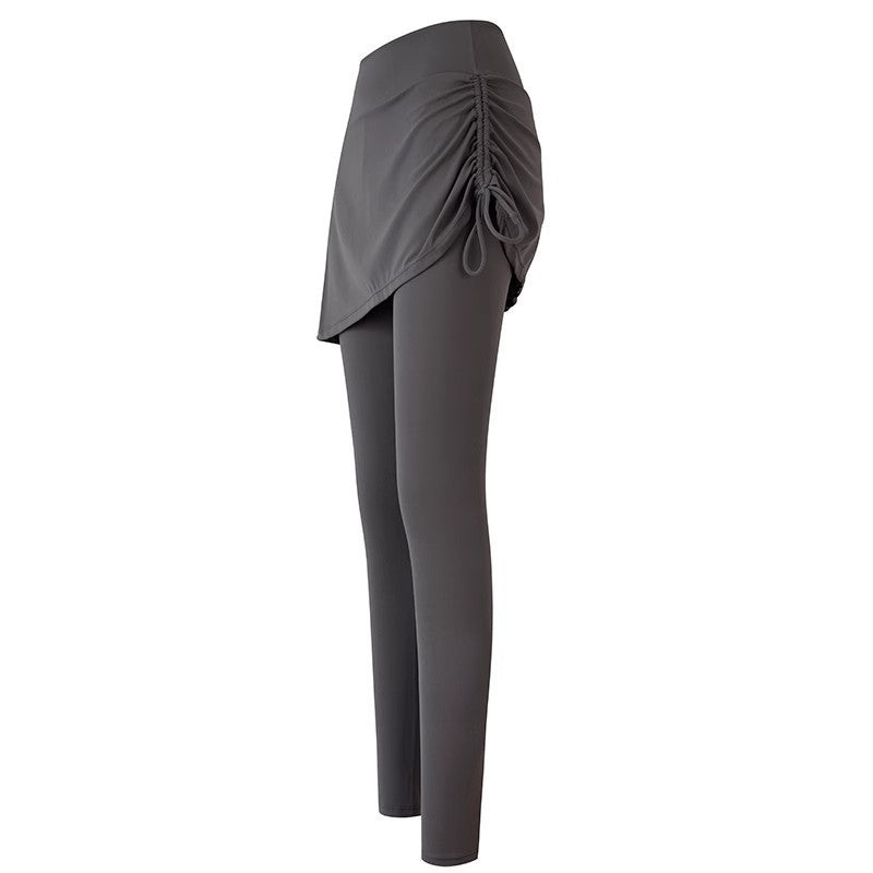Women's High-Waist Two-Piece Style Yoga Leggings Plus Size