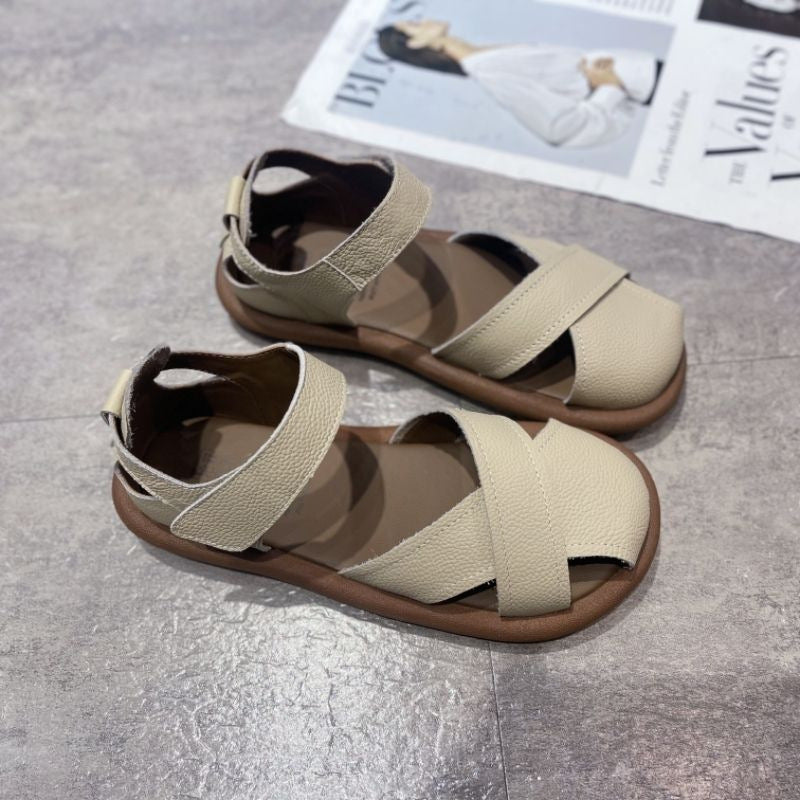 Women's Roman Style Soft Sole Baotou Beach Sandals Summer