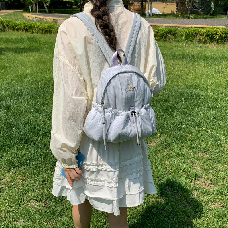 Contrast Color Preppy Style Backpack for Women