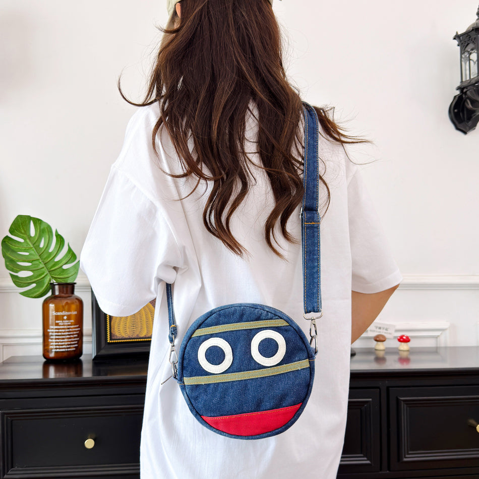 Denim Canvas Mini Crossbody Phone Bag for Women and Students