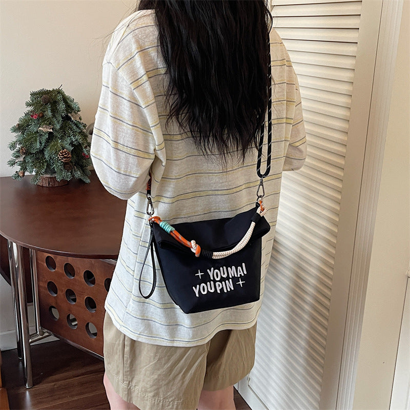 Braided Rope Mini Crossbody Bag for Women Lightweight Phone Bag