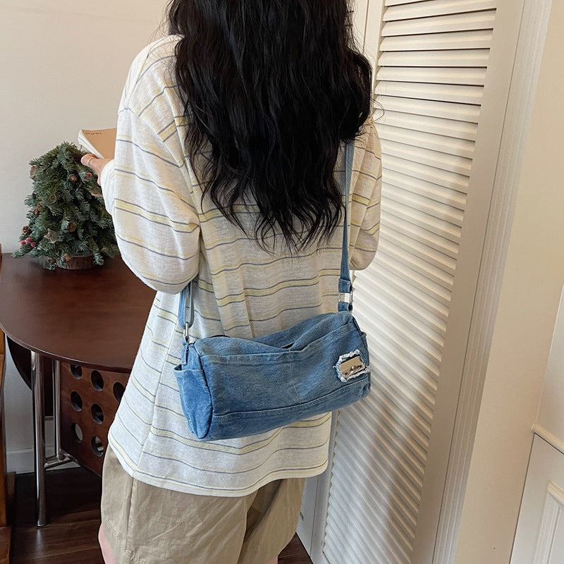Women's Summer Denim Commuter Underarm Shoulder Bag