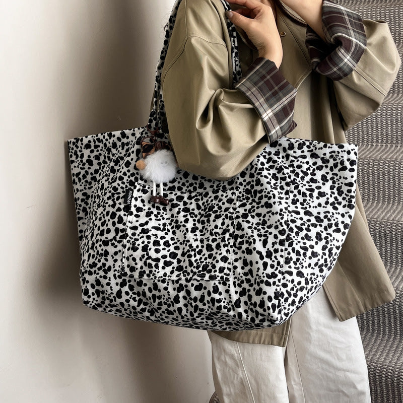 Casual Leopard Print Large Capacity Underarm Shoulder Tote