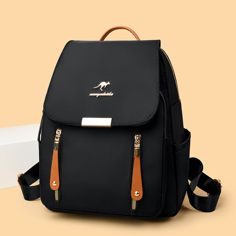 Black Oxford Cloth Large Capacity Commuter Travel Mother's Backpack