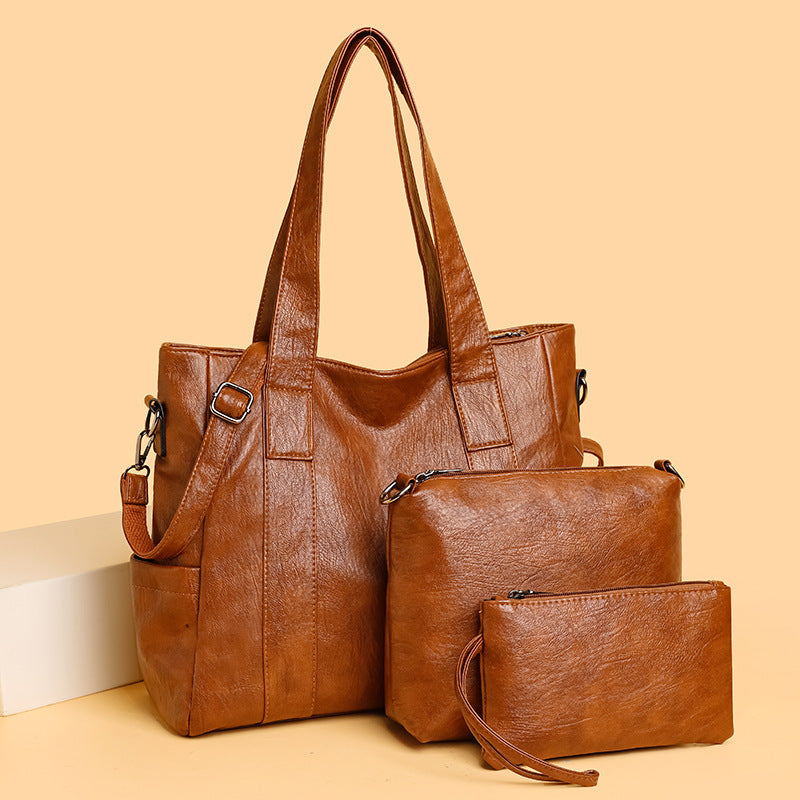 Cross-Border Multi-Piece Large-Capacity Shoulder Handbag Set