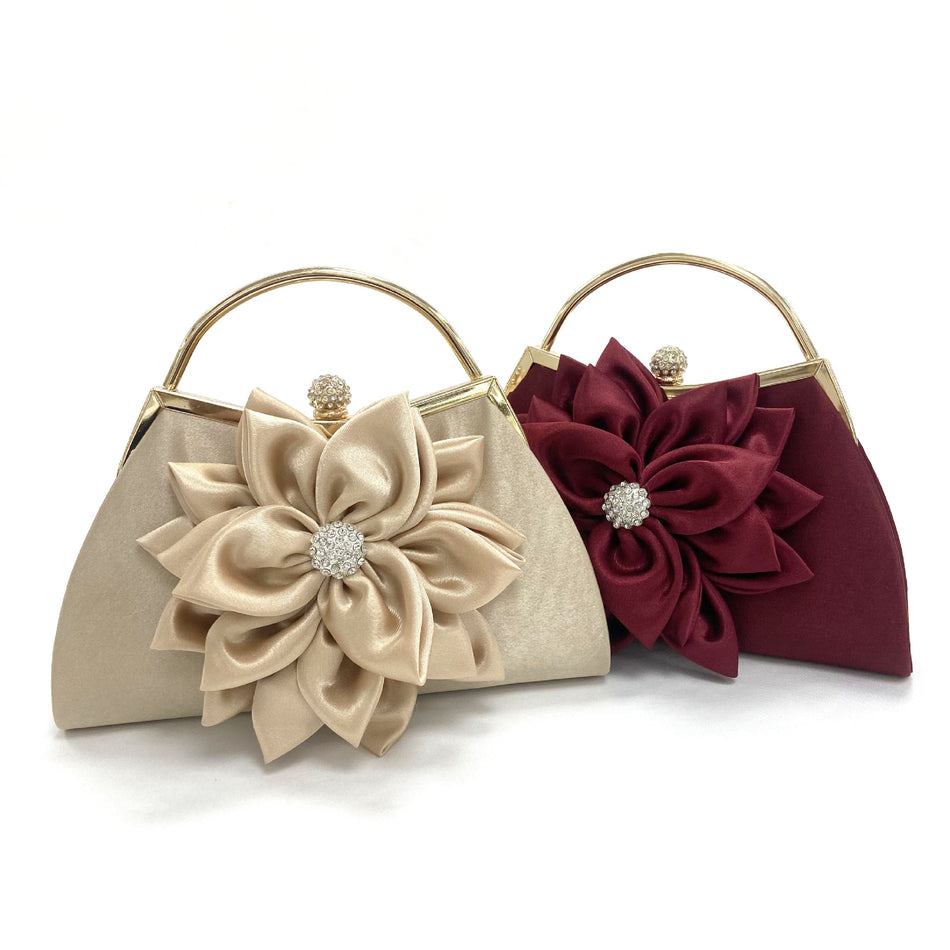 Women's Vintage Floral Evening Handbag Clutch Bag for Weddings