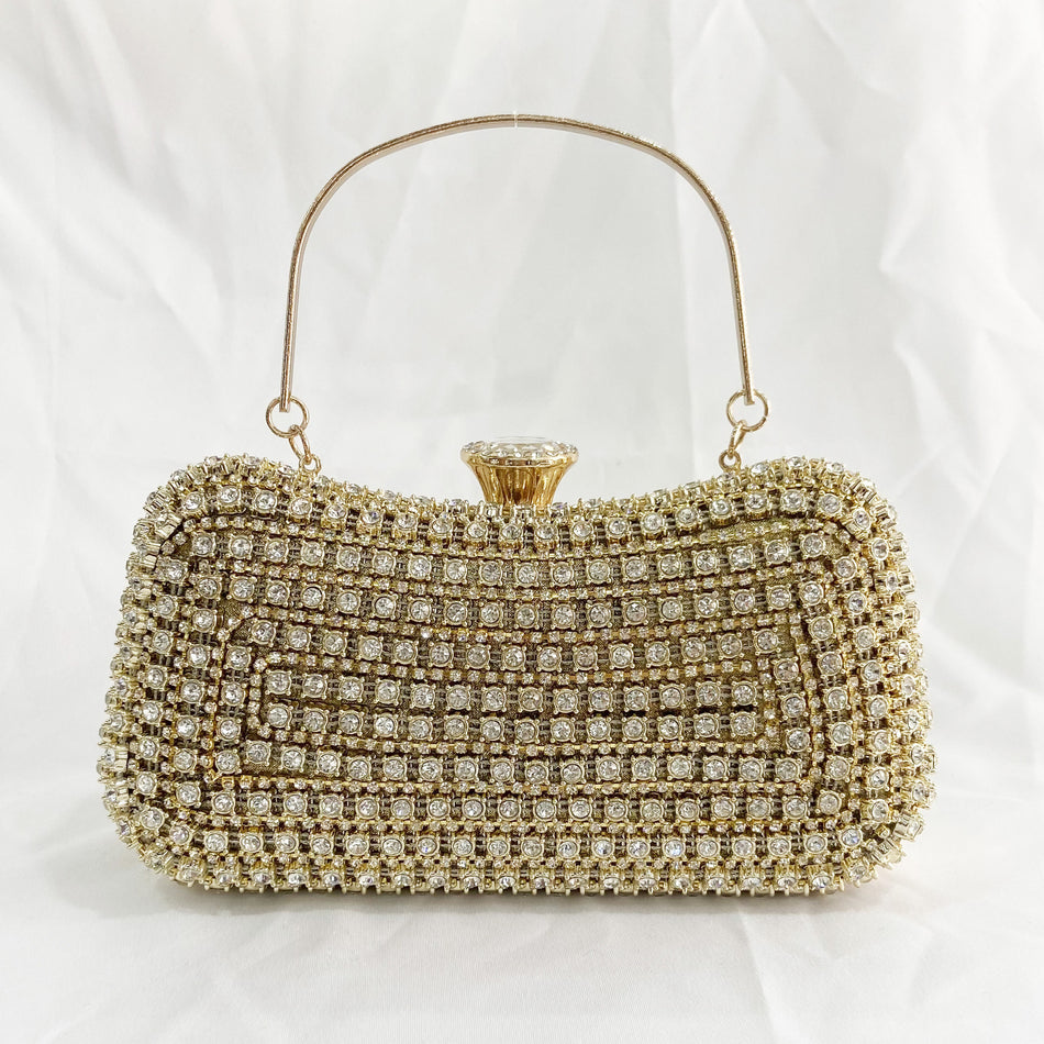 Diamond Encrusted Vintage Evening Handheld Clutch Bag
