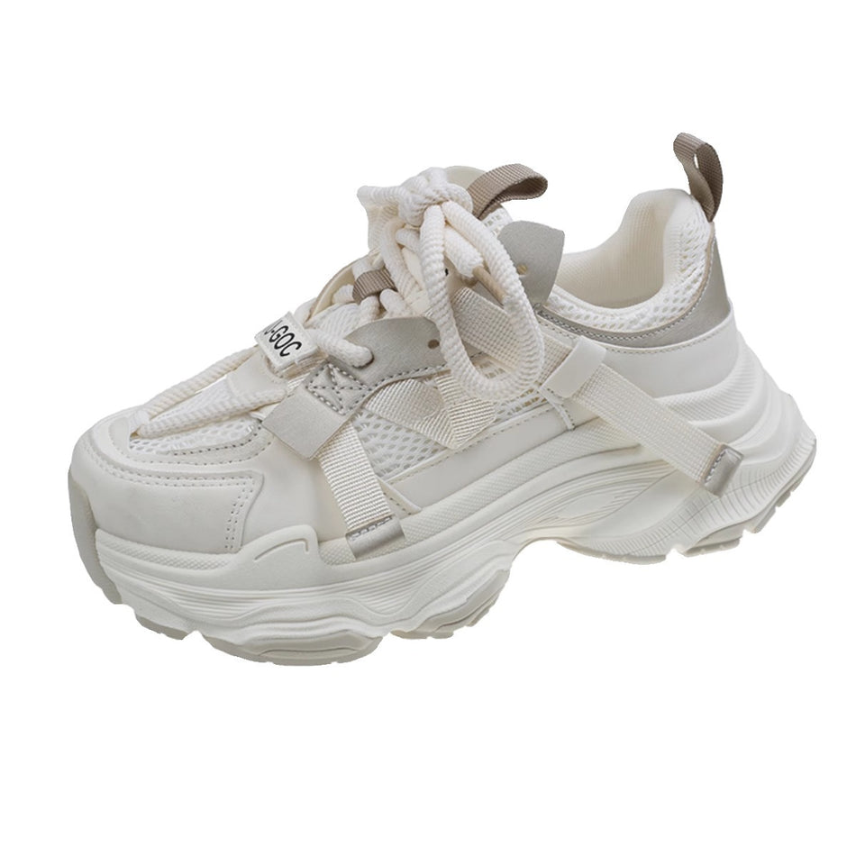 Women’s Mesh Dad Sneakers Thick Platform Height Increasing Shoes