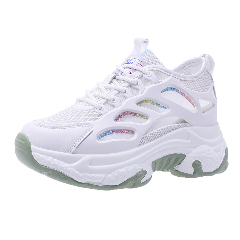 Women’s Summer Mesh Dad Sneakers Thick Sole Height Increasing Shoes