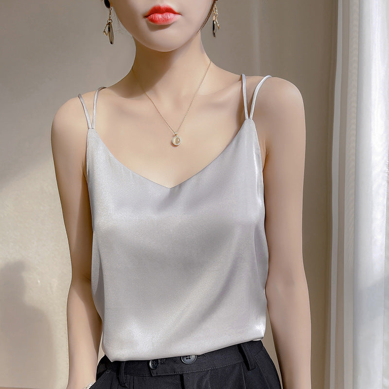 Women’s V-Neck Camisole Loose Fit Summer Base Vest Top