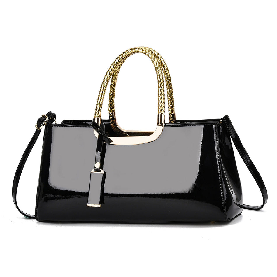 Women’s High Capacity Leather Shoulder Pillow Bag Retro Style