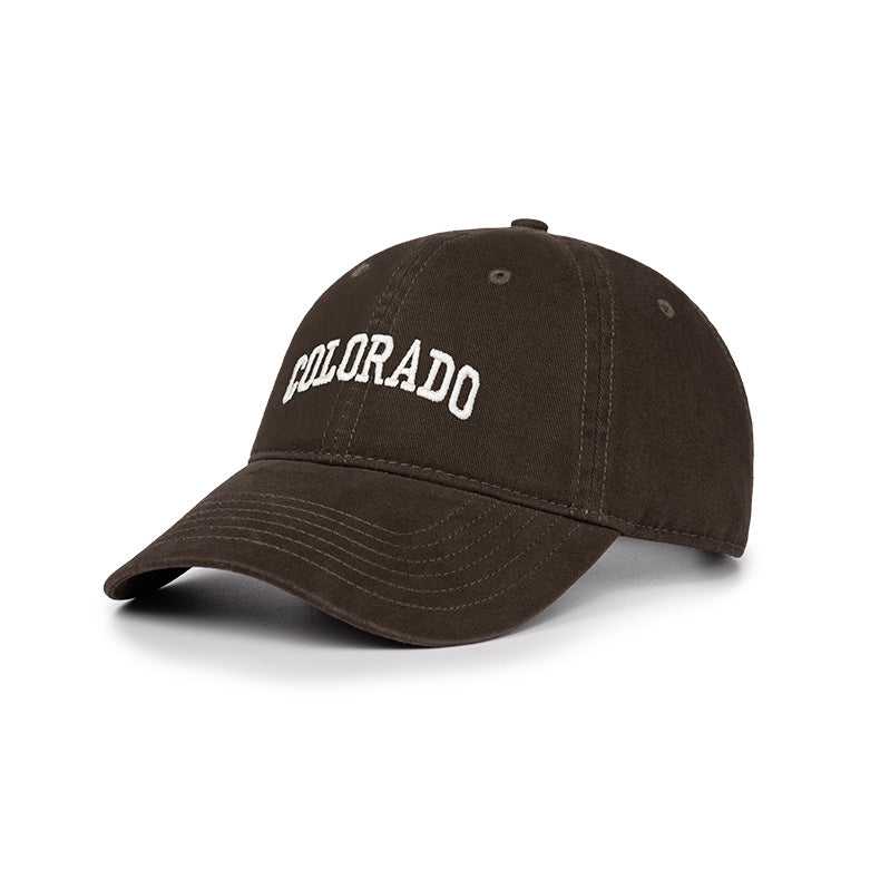 COLORADO Embroidered Washed Cotton Baseball Cap Unisex Casual Hat