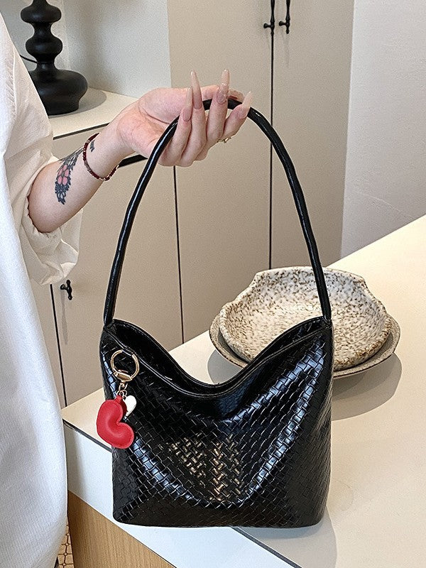 Women's White and Silver Zipper Crossbody Shoulder Bag