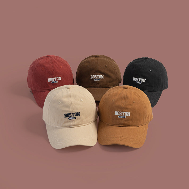 Cotton Embroidered Baseball Cap with Curved Brim