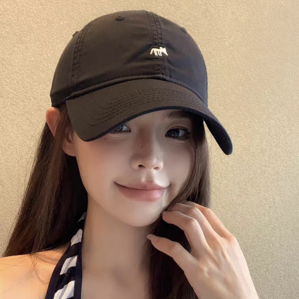 Cotton Fox Embroidered Baseball Cap with Adjustable Fit