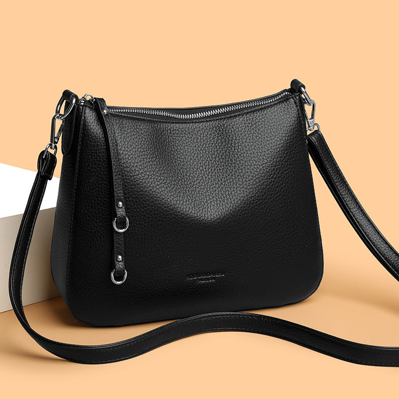 Women’s Pebbled Shoulder Bag, Large-Capacity Crossbody Handbag