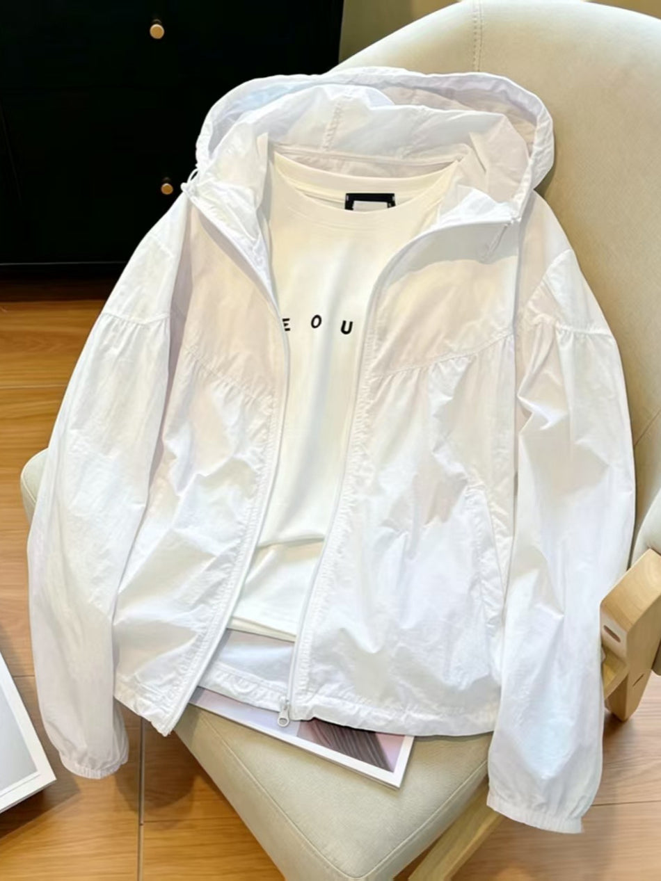 Women's Lightweight UV Protection Hooded Casual Jacket