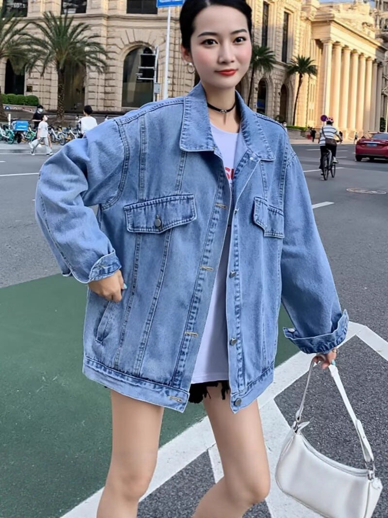 Women's Street Style Denim Jacket with Tailored Fit