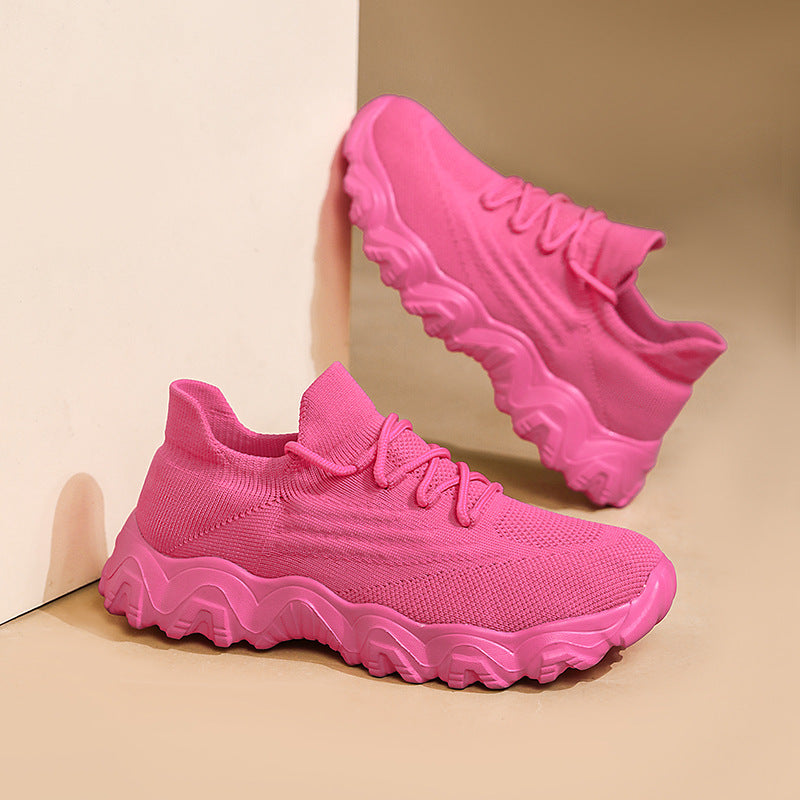 Women's Breathable Knit Slip-On Sneakers with Cushioned Sole