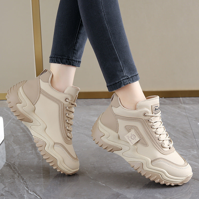 Women's Height-Enhancing Dad Sneakers with Casual Comfort