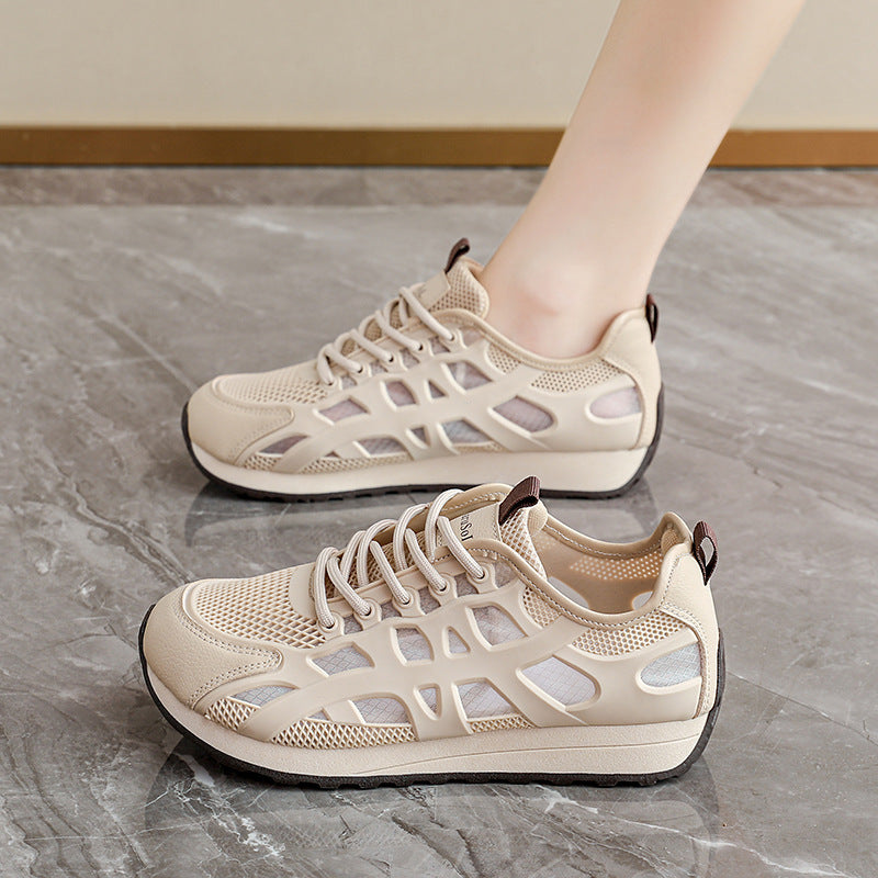Women's Breathable Mesh Dad Sneakers with Lightweight Sole