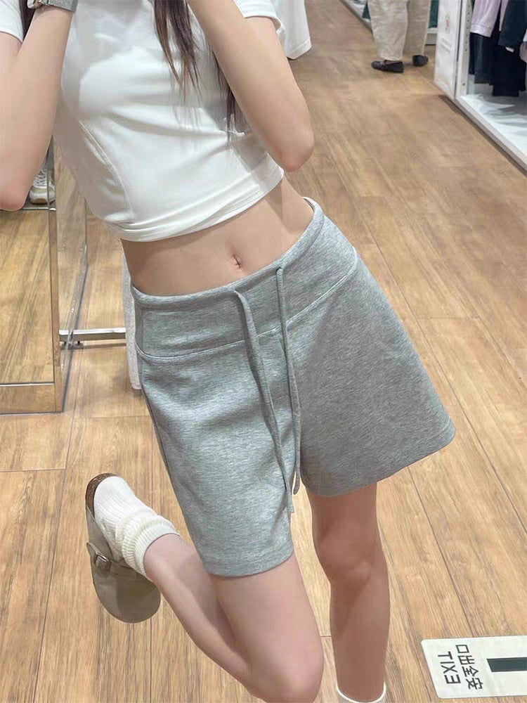 Women's High-Waist A-Line Wide-Leg Sports Shorts