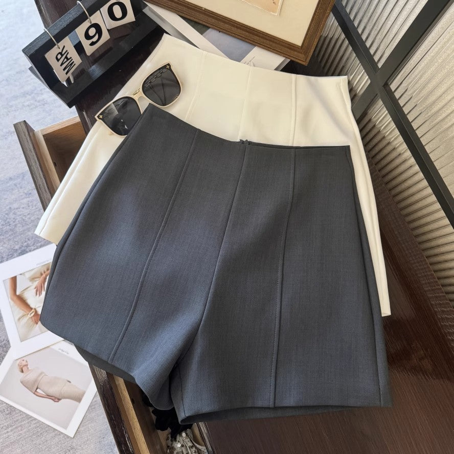 Women's High-Waist Straight-Leg Suit Shorts