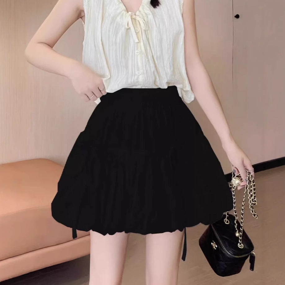 Sweet Butterfly-Inspired High-Waist Flower Bud Skirt