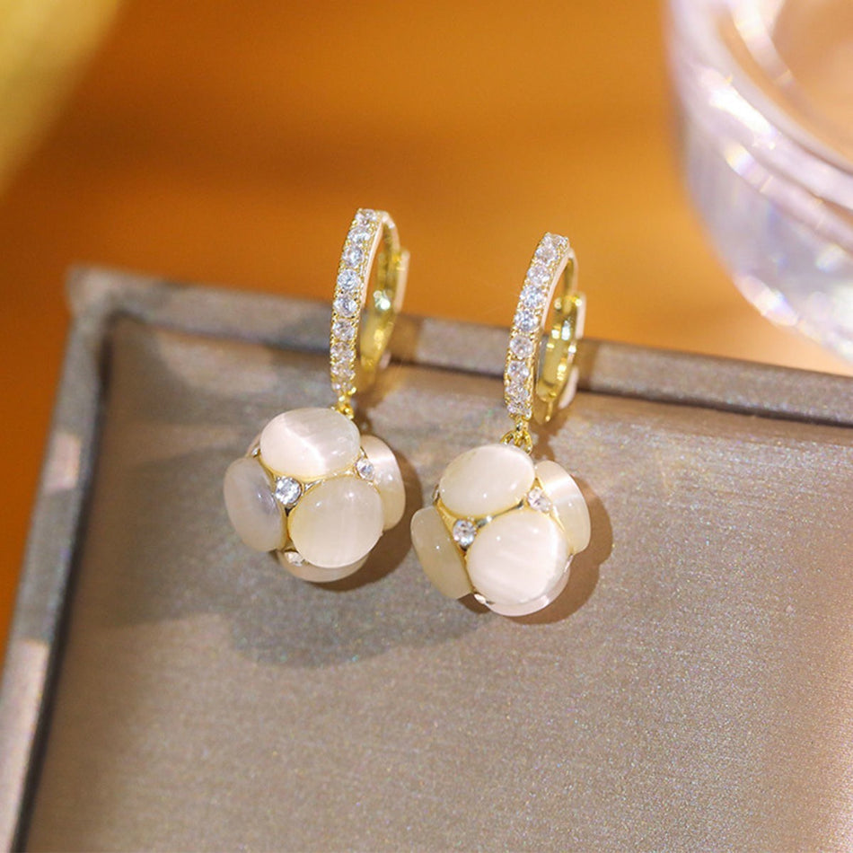 Geometric Drop Earrings – Elegant Hydrangea Inspired Fashion Jewelry