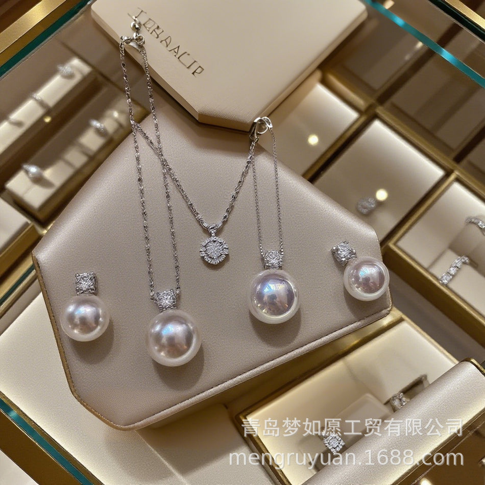 Single Pearl Box Chain Necklace for Women