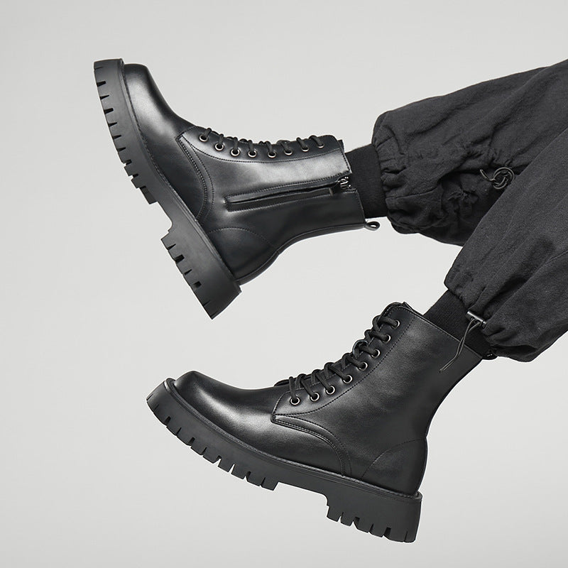Men's Waterproof Chelsea Martin Boots with Side Zipper