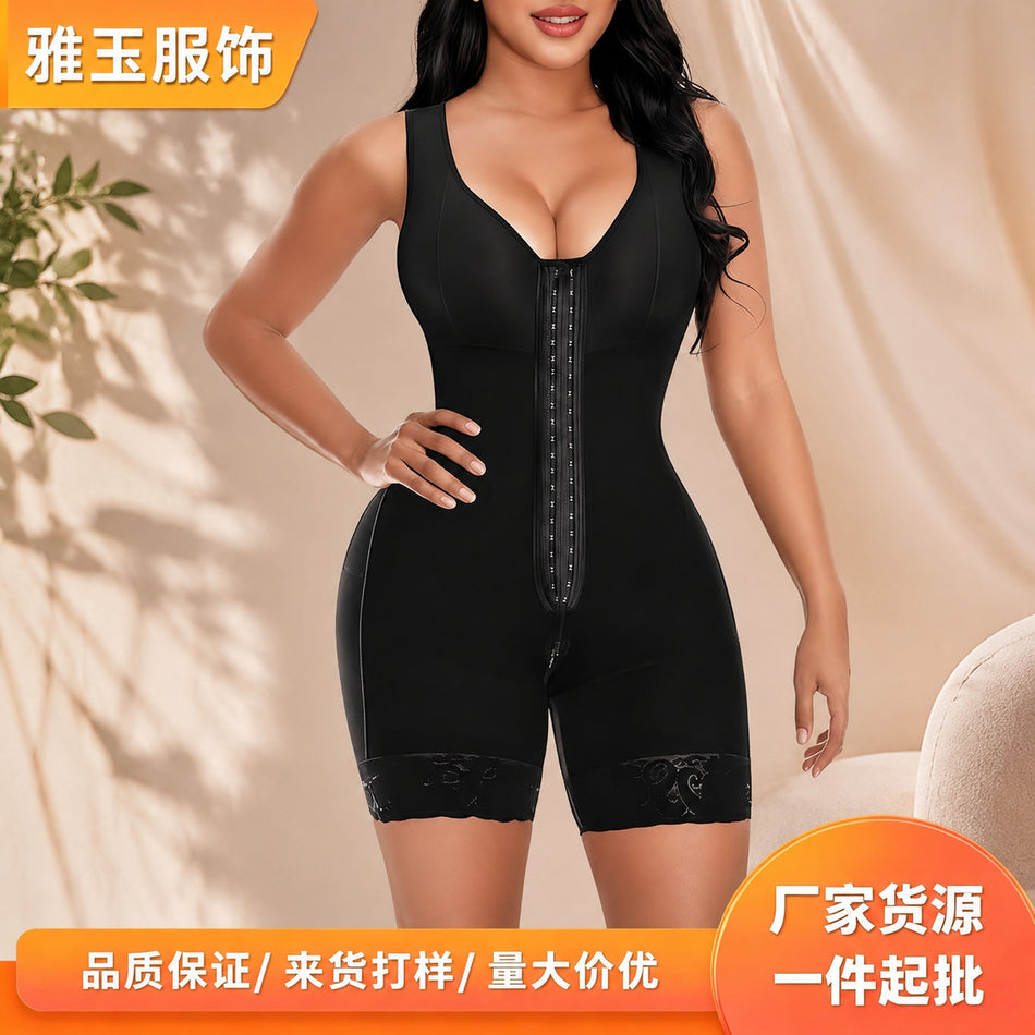 Women’s Lace Shaping Bodysuit with Adjustable Waist Support