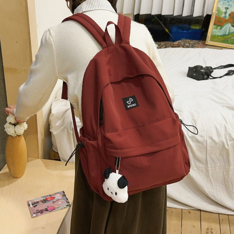 Large Capacity Nylon School Backpack for Women, Casual College Bag