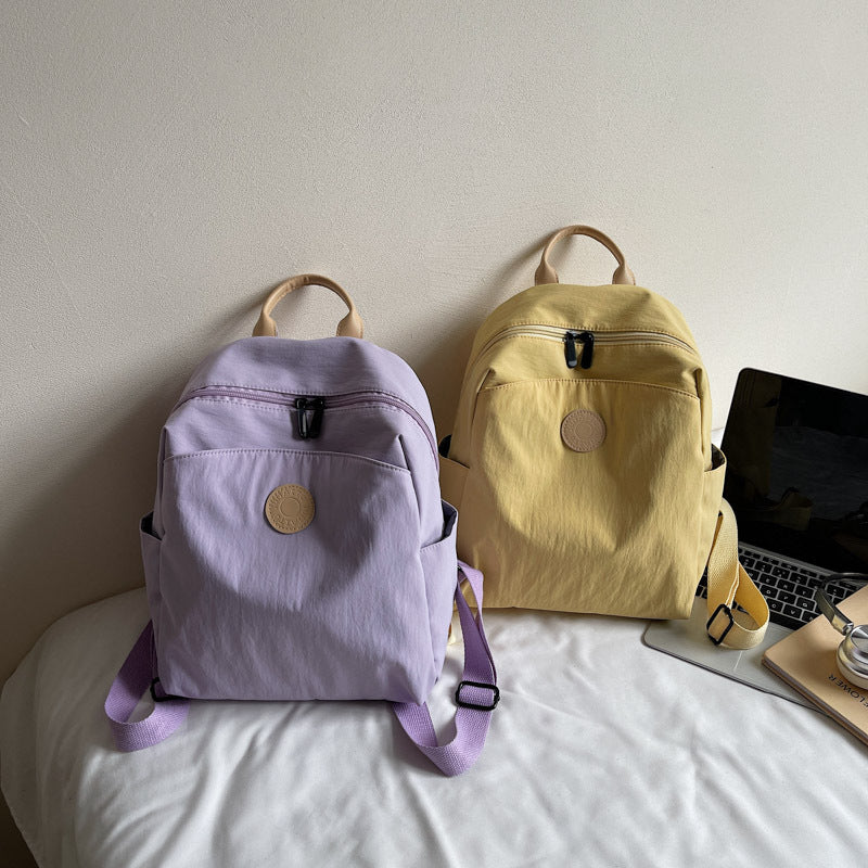 Lightweight Waterproof Nylon Backpack for Women, Casual Travel School Bag